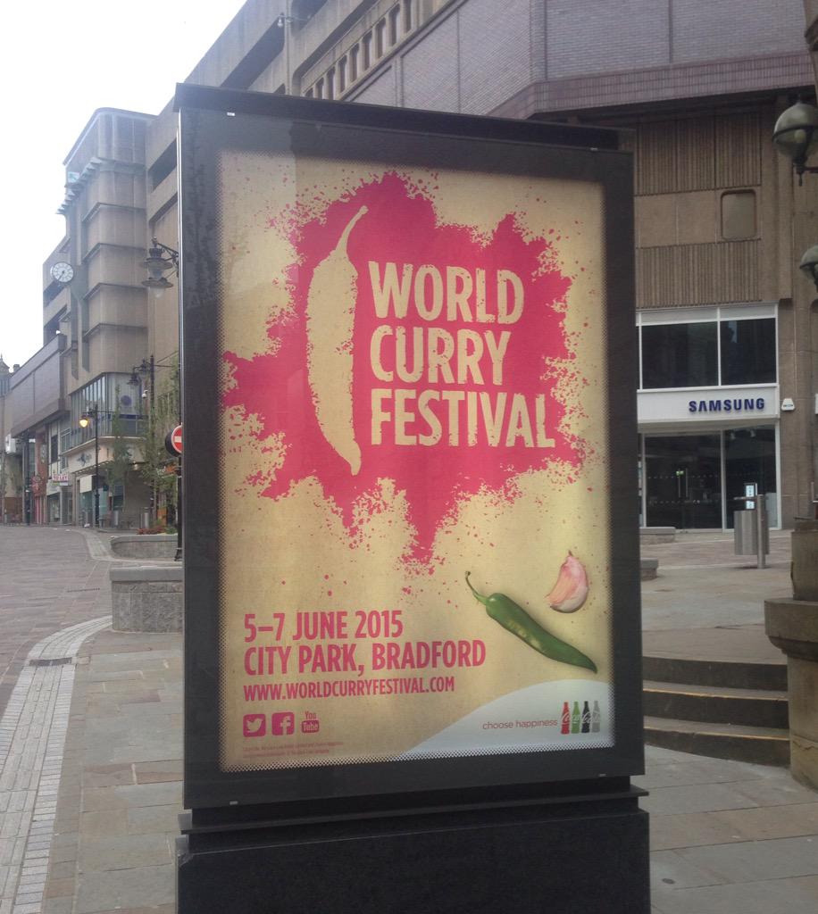 worldcurryfest's tweet image. Poster campaign kicks of countdown to this years festival #WCF2015. 5-7 June