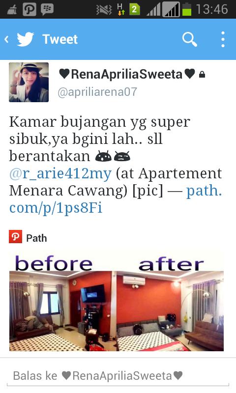 R_Arie412MY's tweet photo. Ha ha ha,ibu kosan @apriliarena07  ngedumel aja yh.Ha ha ha maaf ya bu kost ✌🙏😁😝maklum sibuk dinas&amp;ngajar karate nda. http://t.co/ZhBaInCSSD