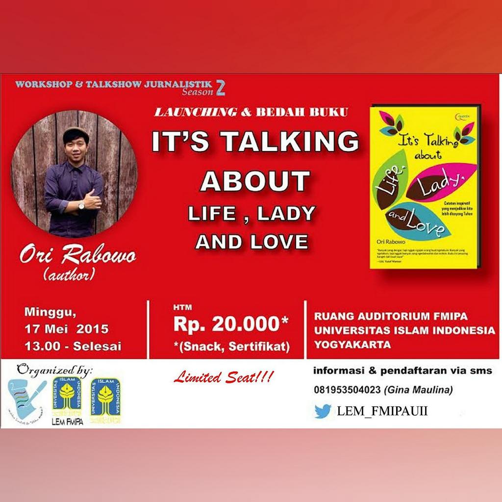 LEM_FMIPAUII's tweet photo. @AjengIA SharingLaunching&amp;BedahBuku | ori rabowo | 13.00-END 17/5/15 | FMIPA UII | 20K | 0819-5350-4023 LIMITED http://t.co/tXNXeTgUA9