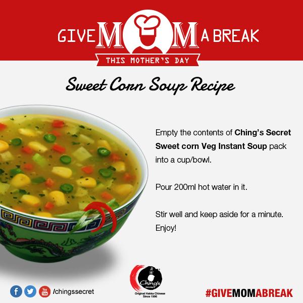 Chingssecret's tweet photo. Soup time is so much better than chai time with your mom! 
Happy #MothersDay #GiveMomABreak #MadeForMoms http://t.co/DFAFFOc0IN