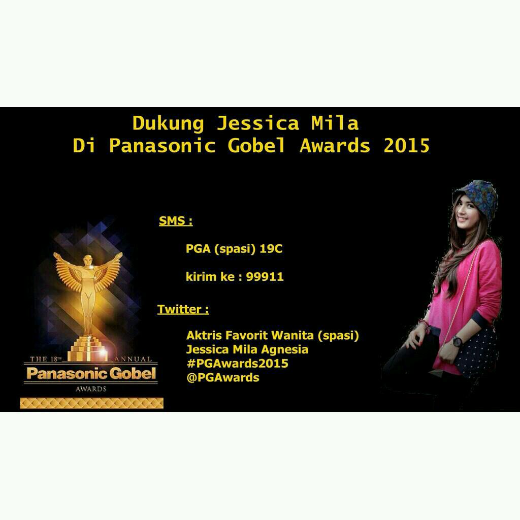 JMunity_Bogor's tweet photo. Jgn lupa selalu Vote @Jscmila di #PGAwards2015 dalam Kategori Aktris Favorite Wanita. Kirim Sebanyak2nya JMunity ♥ https://t.co/D3DLy9W8nS