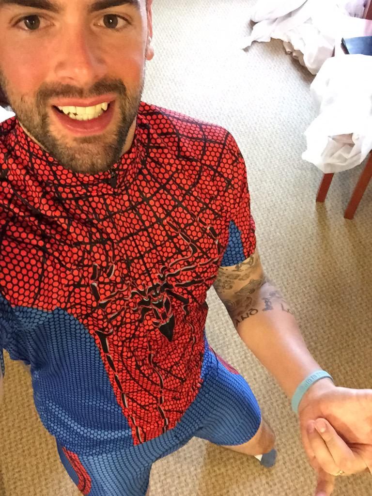 mikeadams84's tweet photo. Yup this is happening. 183km today for spidey! #torontotophilly http://t.co/Ksi3VZRQHz
