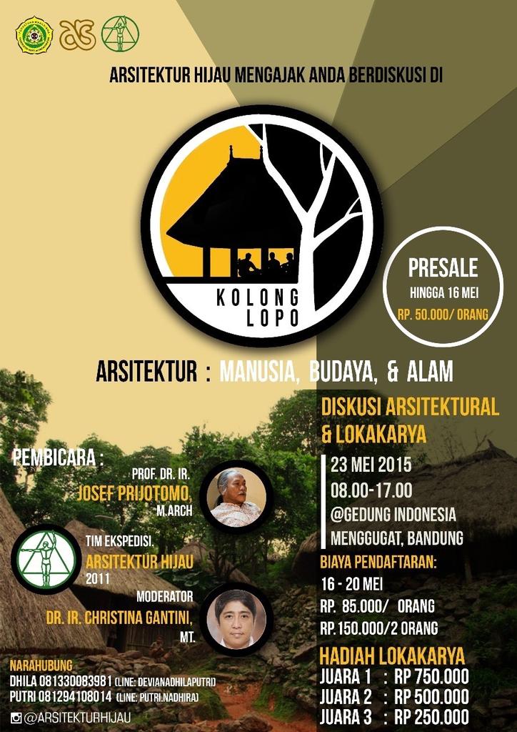 Hey guys!
acara KOLONG LOPO 23 Mei, tiketnya presale sampe 16 mei cm 50rb, acaranya di Gedung Indonesia Menggugat.