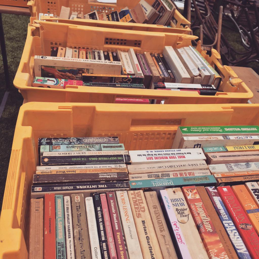 commonfest's tweet photo. Get your dose of good reads at our book market. 📚📖 #CommonFestBeirut http://t.co/hkMaVFj2ZD