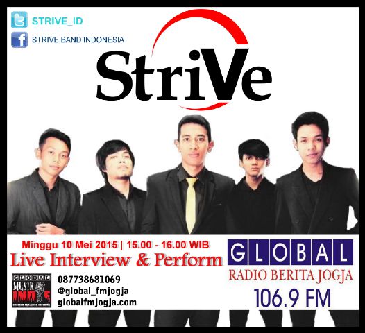 STRIVE_ID's tweet photo. Yuk request lagu kami setiap minggunya di 106.9 fm. @global_fmjogja . http://t.co/pNBbyVgss2