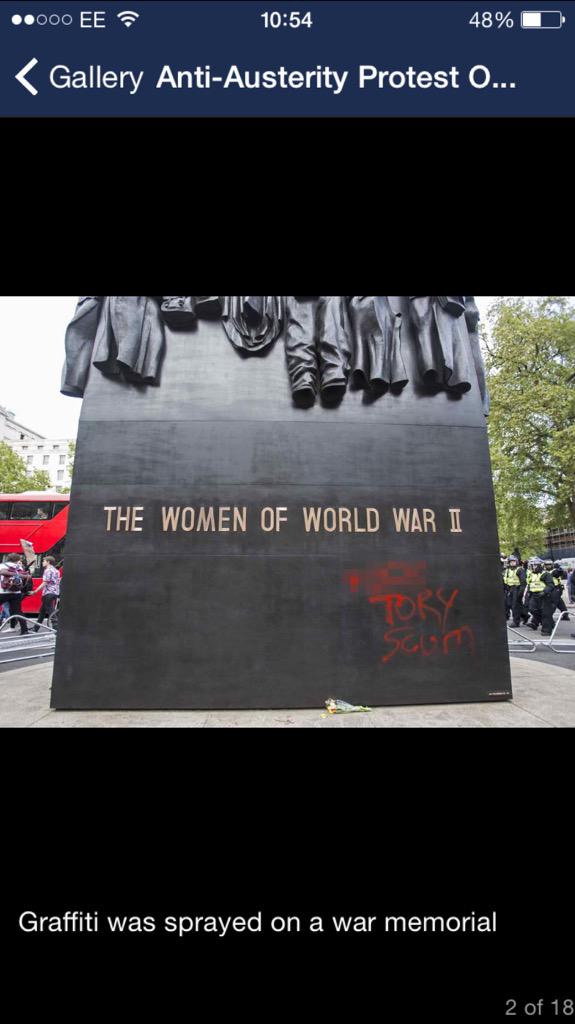 ProtestPin's tweet photo. RT RedMoonHead: Regardless of how you sit politically the person(s) responsible for this should be ashamed. #disgu… http://t.co/ddYsTdge5c