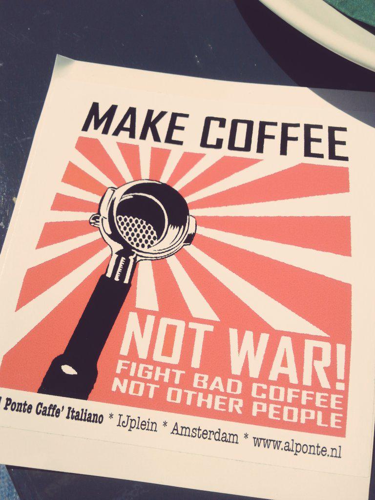 Caffè con panino al tonno, with AA+ view! <a href="/ALPonte_IJplein/">AL PONTE</a>