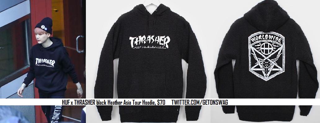 huf x thrasher asia tour hoodie