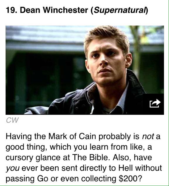 Lassie_Fan's tweet photo. Besides having facial hair... @Omundson &amp; @JensenAckles have being on this list together! #CharactersWithCharacter http://t.co/xqJDt04hI5