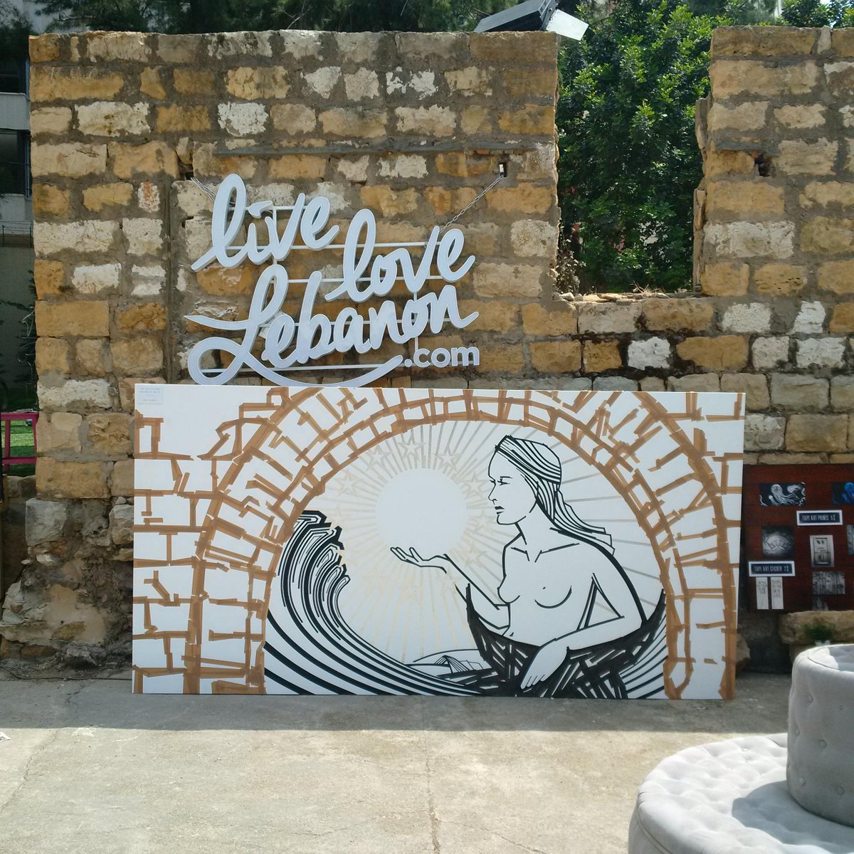 CamronPR's tweet photo. Loving the sunny Sunday vibe here at @commonfest in La Magnanerie. Mixing art, music and food as only #beirut can! http://t.co/xR9KK8rf0c