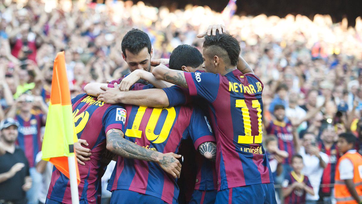 FCBarcelona_es's tweet photo. El Barça iguala el récord de triunfos, obtenido la temporada 2011/12. ¿Cuántas victorias son? http://t.co/EyNhBEhOrD http://t.co/1tWAWVxIRd