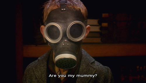 AMCDoctorWho's tweet photo. "Are you my mummy?" 
Um... Happy #MothersDay! #DoctorWho http://t.co/hvbU5nDrf7
