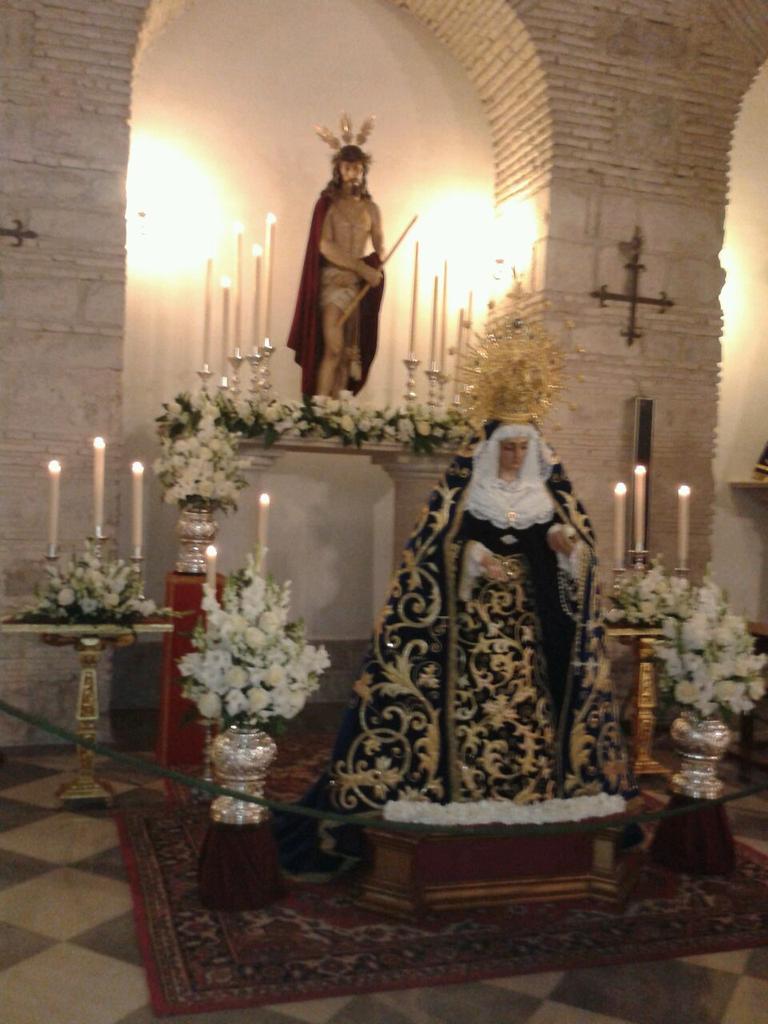 Hoy en la fiesta de la virgen de la Amargura en San Pedro.