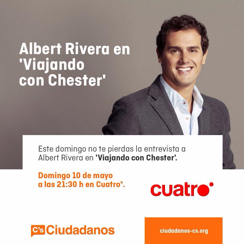 CS_Madrid's tweet photo. Esta noche no te pierdas a @Albert_Rivera en @viajandochester a las 21,30h con @PepaBueno http://t.co/lOWIGtg6es