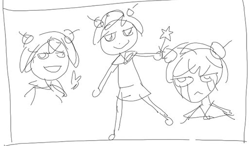 続き下のゲーム話、説明のページの絵を上手く描くとじゃまかなと思って悩んでる中です、絵の上手い下手とか基準はないと思いし楽しく描けば大丈夫の事を伝いたいけど、私やりすぎ?(石は投げずに) 