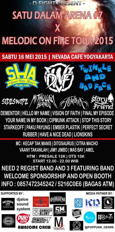 tabfpoppunk's tweet image. Tandai kalendermu! Sabtu 16 Mei ini TABF akan bercinta di Nevada cafe Yogyakarta! :) #TABFshow #MelodicOnFireTOUR