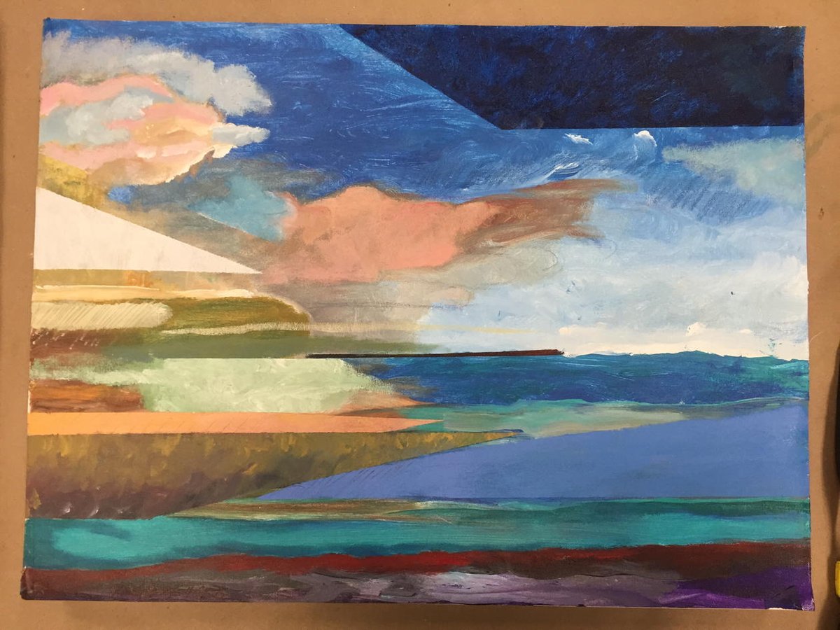 Kashabartique's tweet photo. I love paint #acrylic #mvArt #mvpschool #landscapeplus http://t.co/t3K0jScdcg