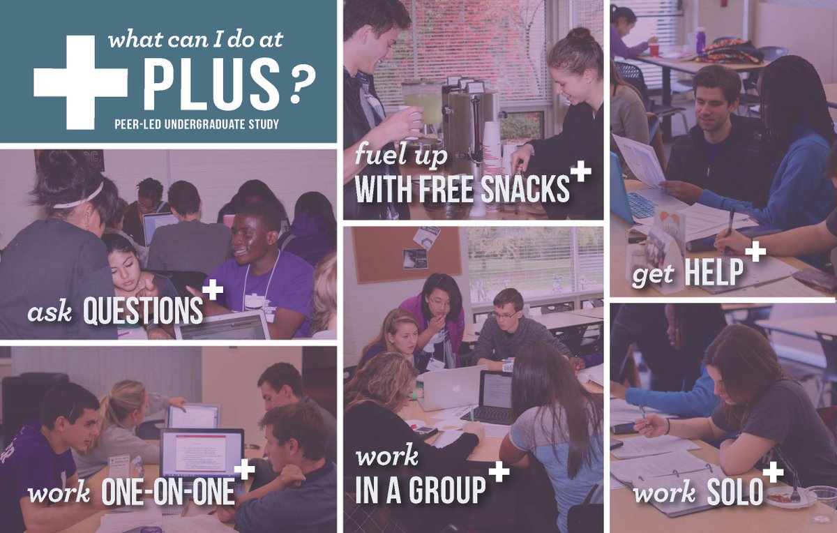 LearnNU's tweet image. Have a midterm coming up? Have some homework to focus on? Join us at PLUS today!