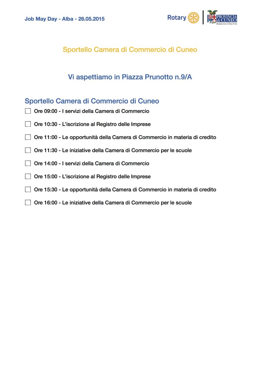 jobmayday's tweet photo. #jobmayday Qui puoi trovare le attività dello Sportello Camera di Commercio di Cuneo http://t.co/9ek1rgfweG