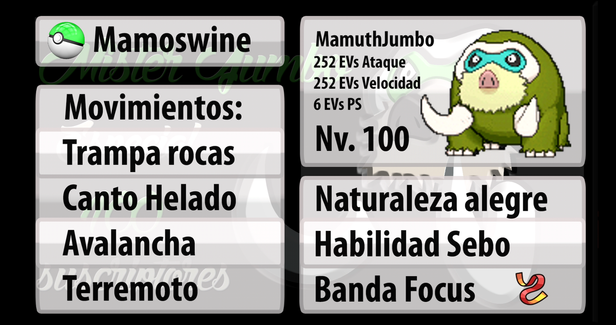 MisterJumbo's tweet image. RE-Sorteo 7 Mamoswine Shiny 6 IVs
Requisito: Sígueme y RT al tweet.