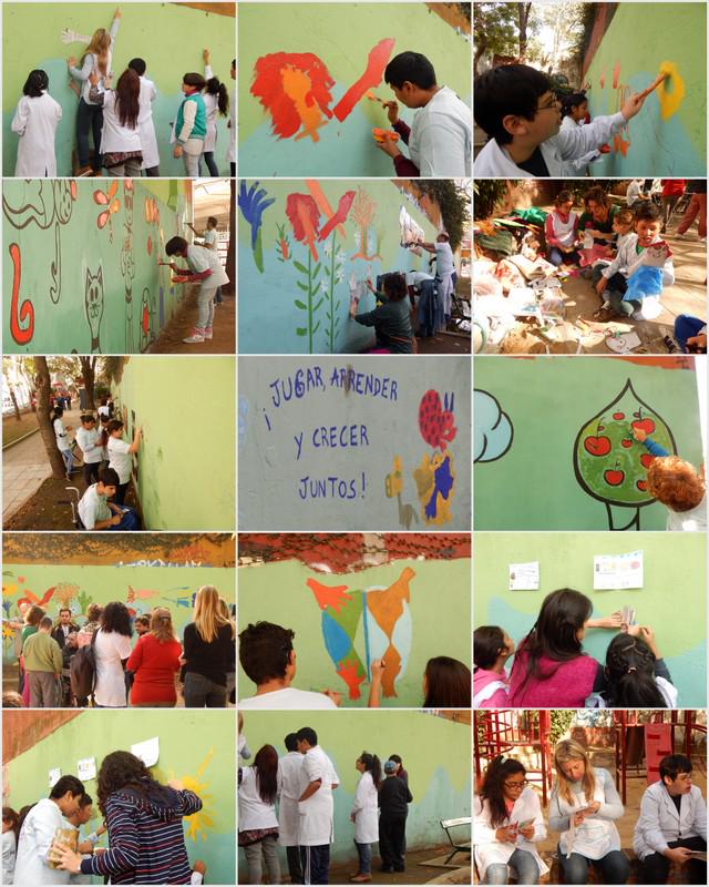 PintandoFuturo's tweet photo. JUGAR, APRENDER Y CRECER JUNTOS.#Mural con la Red de Discapacidad Juntos seguimos Pintando Futuro http://t.co/J9u9jkHtUh