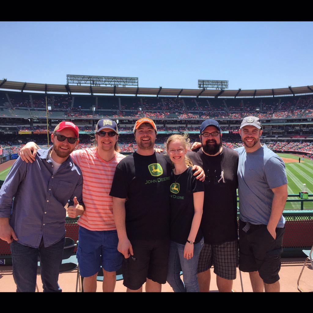 RobLundquist's tweet image. Enjoying our last day of The Spring Tour Tour at the Angels game! #LastShowAlert #AngelsInTheOutfield #SpringTourTour