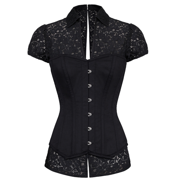 A superbly versatile corset top that you'll wear over and over again, in plus sizes too theburgandyboudoir.com/Black-Corset-T…