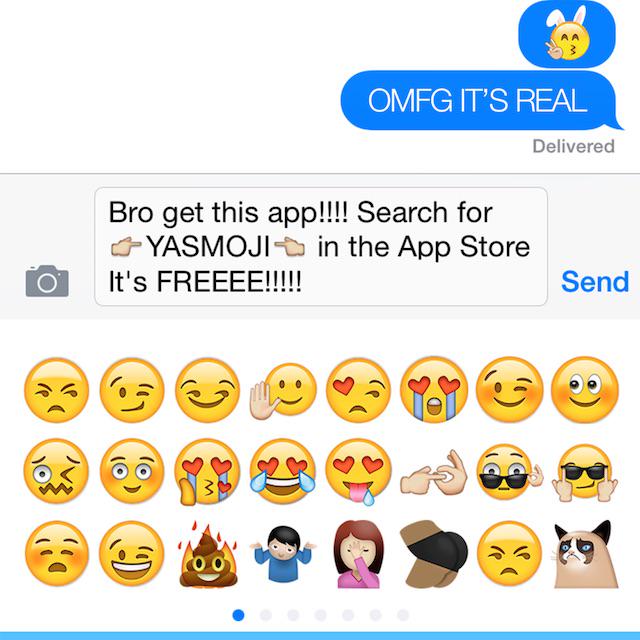 👉YASmoji👈 is the best free app ever 😍!! I JUST GOT LIKE 200 NEW EMOJIS!! @extraemojis #free itunes.apple.com/app/id963908968