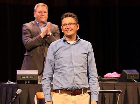After an overwhelming vote at our Congregational Mtg. we're happy to announce <a href="/patonrules/">James Paton</a> as our new Lead Pastor!