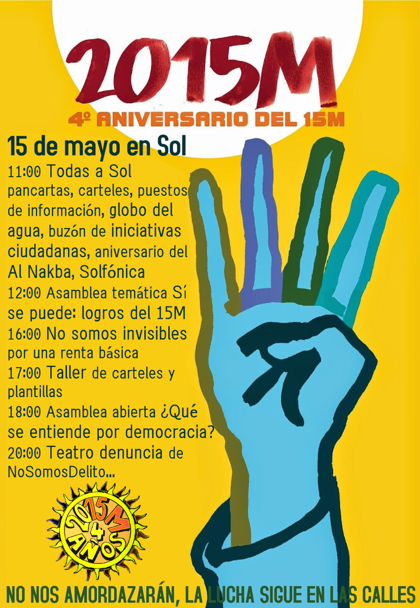 AGSOL15Mmadrid's tweet photo. Calendario #Madrid #Mayo2015M en el blog http://t.co/qq8oOs7cuB http://t.co/S3tlKqw76y