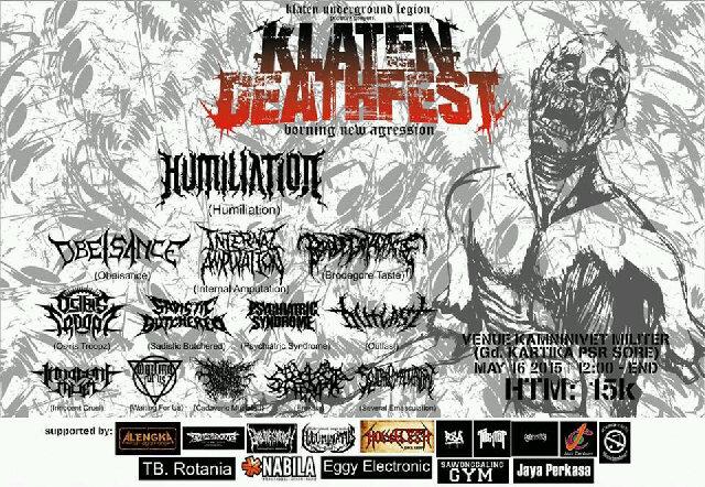 5 Hari lagi, Klaten Death Fest "Borning New Agression" (16 Mei 2015).