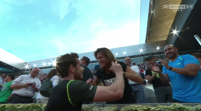 SkySportsTennis's tweet photo. Andy Murray makes it two clay court titles in a WEEK after going ten years without one! #MastersAtWork http://t.co/yMvr8DY4Ef