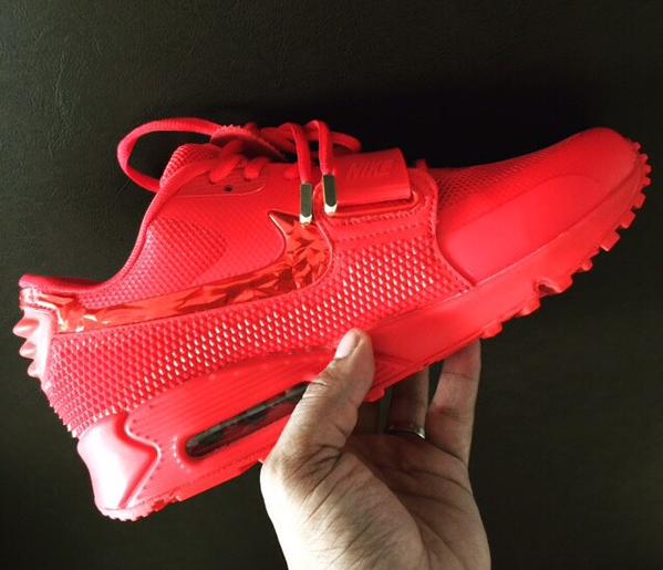SneakerBlazed™ X: "Custom "Red Nike Air 90. Hit or Miss? http://t.co/w1nnoTsfVH" / X