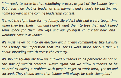 dan4leader's tweet photo. Dan's statement in The Times #gutted #respect http://t.co/jjaa0Kqxmc