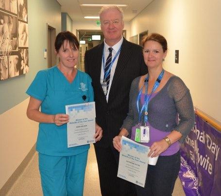 Congrats Griffith BMid grad/Primary Mat. Care student Katherine Pattie (right) - co-winner GCUH Midwife of the Year