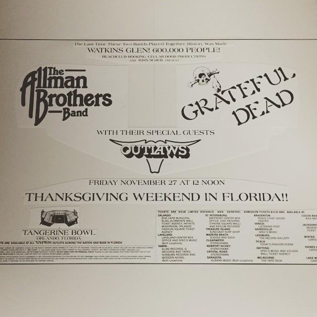Check out today's #rockandroll memorabilia. This ad mat is how they designed show posters before computers! #allman…