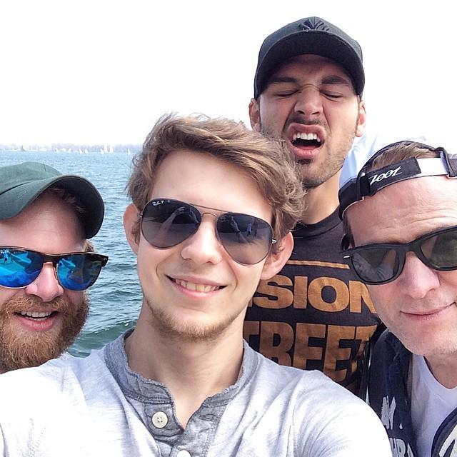 We like sailboats and long walks on the beach #shouldhavewornahat #spring ⛵️☀️ <a href="/drfantasty/">-</a> <a href="/ryanaguzman/">Ryan Guzman</a> @thejackcol…