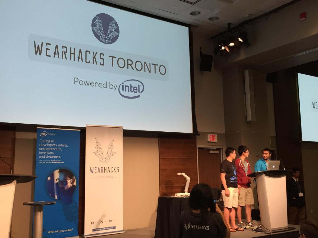 The Grand Prize goes to BreathAliver! The prize pack incl Intel Edison &amp; Arduino boards from <a href="/MouserElec/">Mouser Electronics</a> #WearHacksTO
