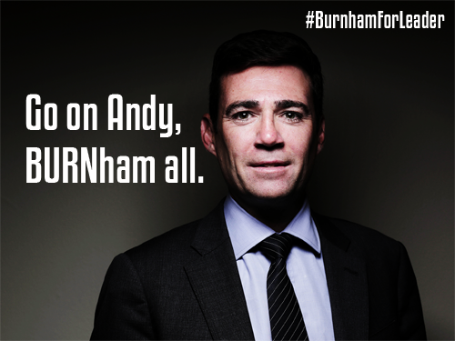 AndyForLeader's tweet photo. #BurnhamForLeader http://t.co/2xKwoVQ4IG