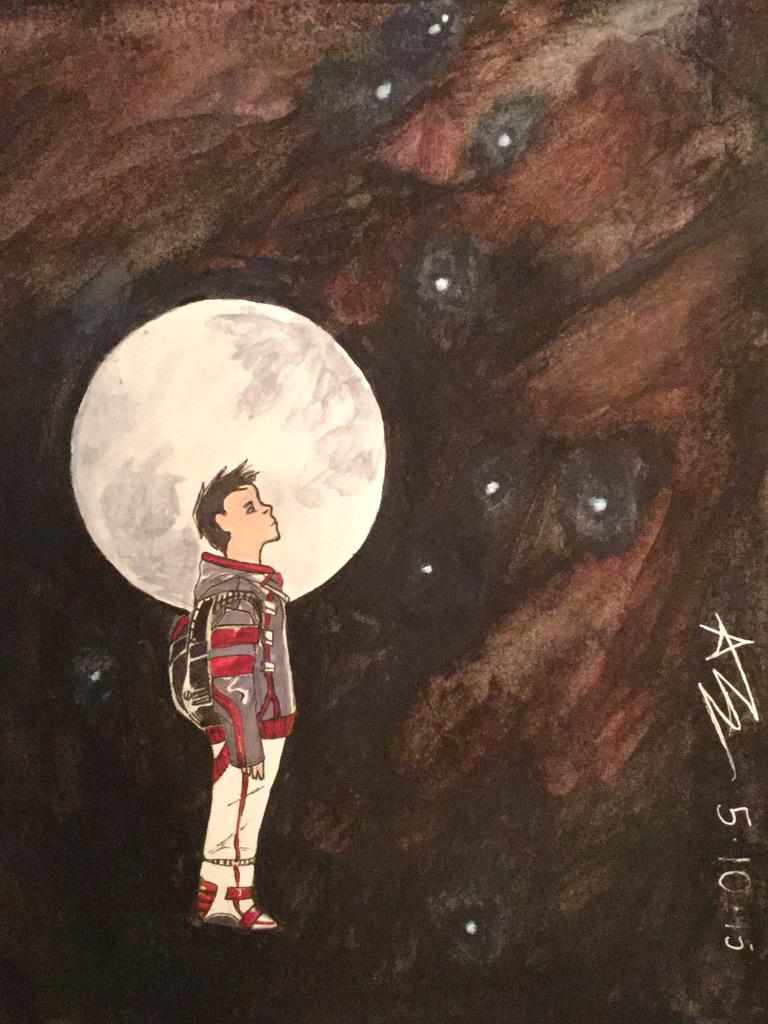 alanchaser's tweet photo. After 9 hours of hard work, I did my rendition of #Descender #1 cover written by @JeffLemire &amp; drawn by @duss05 !!!!! http://t.co/MOz1FJlynM