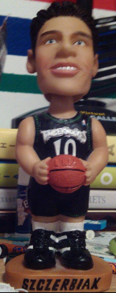 NeonYellow25's tweet photo. @MNTimberwolves just found this Szczerbiak bobble head in the back of my closet... yee. http://t.co/bKD9ACvydP
