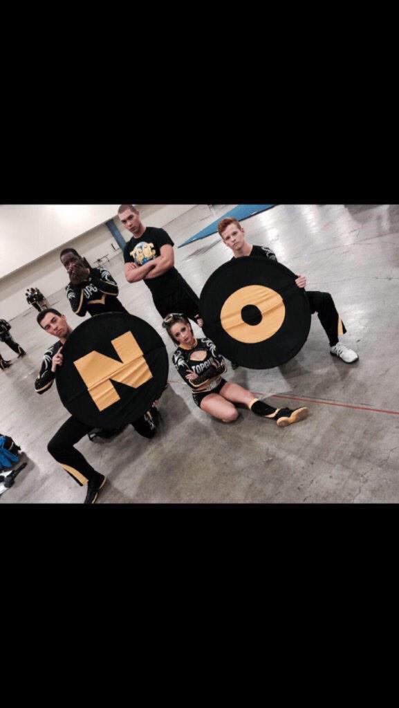 HasaniSinclair's tweet image. #CheerIn5Words "tumble on hard floor?"