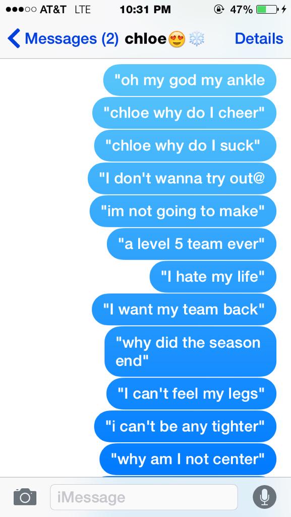 nicoolegilligan's tweet image. me and @chloeemichelle_ could go on for days #CheerIn5Words