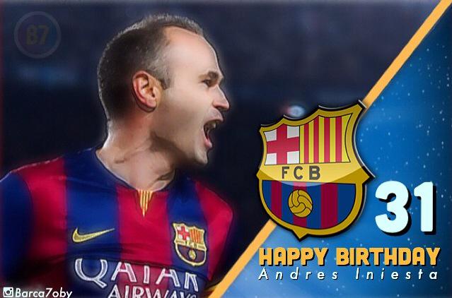 HAPPY BIRTHDAY ILLUSIONIST ANDRES INIESTA!!!  
