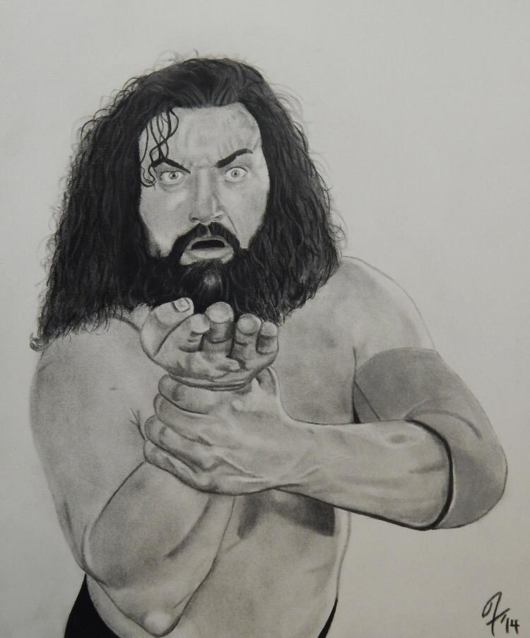 JohnJ2me's tweet photo. @OldWrestlingPic Hand drawn in charcoal. #Bruiser http://t.co/4gQ8E9CXiP