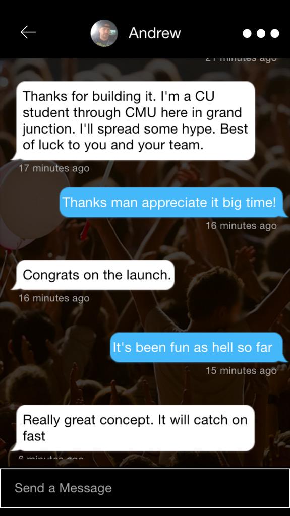 WudupApp's tweet photo. Love getting great user feedback! #startup #boulderstartupweek# http://t.co/6WknZznbB9