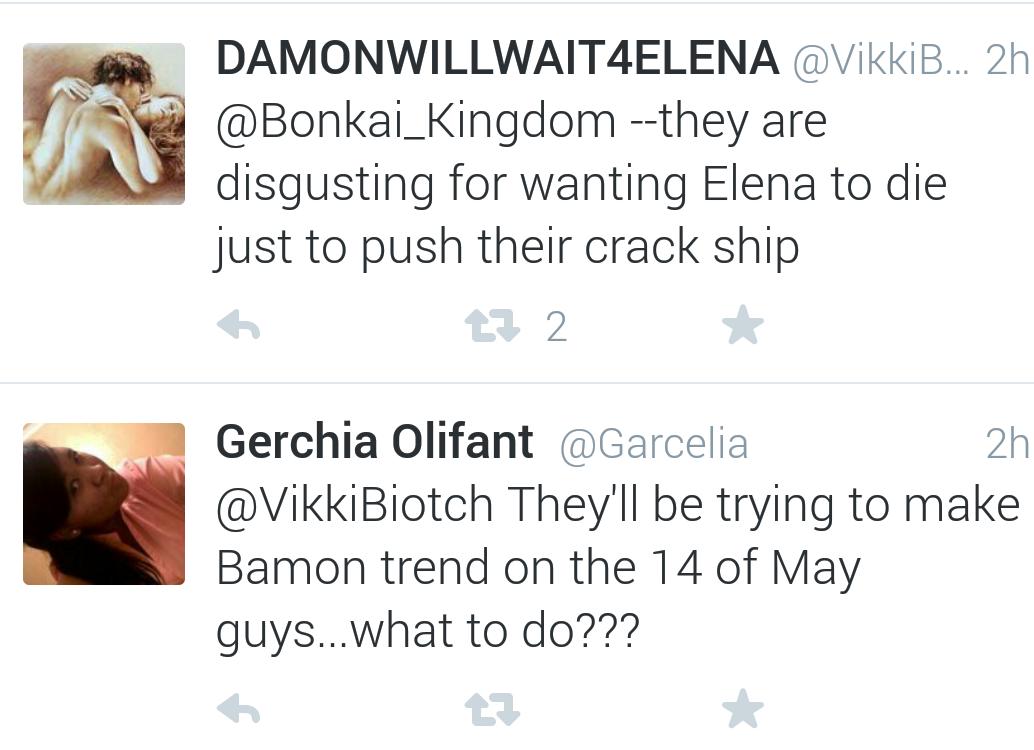 brookcty's tweet photo. Yeah...Bonwhy shippers are totally not DE shippers but plots against bamon #WhySoThirsty #sameship http://t.co/zD2KypWxog