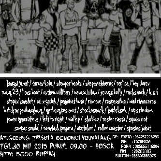 Next gigs 30 mei @at trisula donomulyo malang stight tight my friend :**