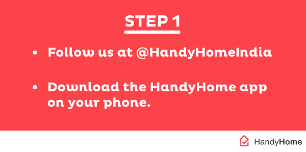 HandyHomeIndia's tweet photo. And here's STEP 1:
Follow us at @HandyHomeIndia
Download our app - http://t.co/xxDjOG39KR
#SayNoToBreakUps #Contest http://t.co/tmFxRQVv1R