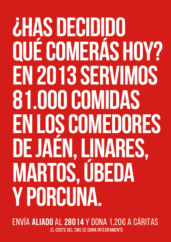 Caritasjaen's tweet photo. ¿Te cuesta decidir qué comerás hoy? Imagina lo que debe ser preparar 81000 platos. #AliadoConSuperhéroes #Jaén #Ayuda http://t.co/E2DNQmYnf2